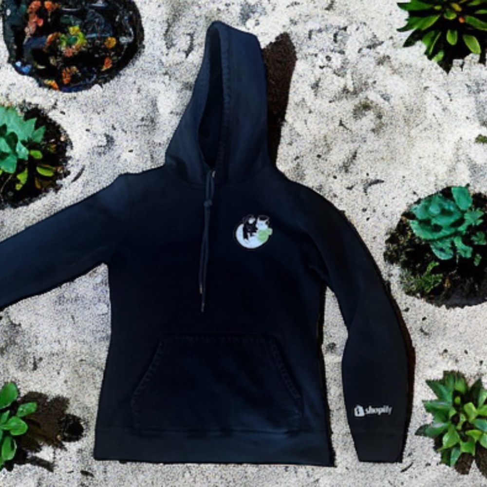 Redwood -Quirky Nerd Black Cat Online/Coffee Hoody—Cozy -Thick -GUC-Sz S 🍂 - Picture 7 of 11